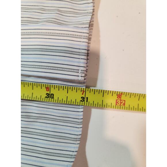Brooks Brothers Shirt Mens 15.5 34 Medium Blue Gray Striped Regent Dress Preppy - Picture 8 of 9